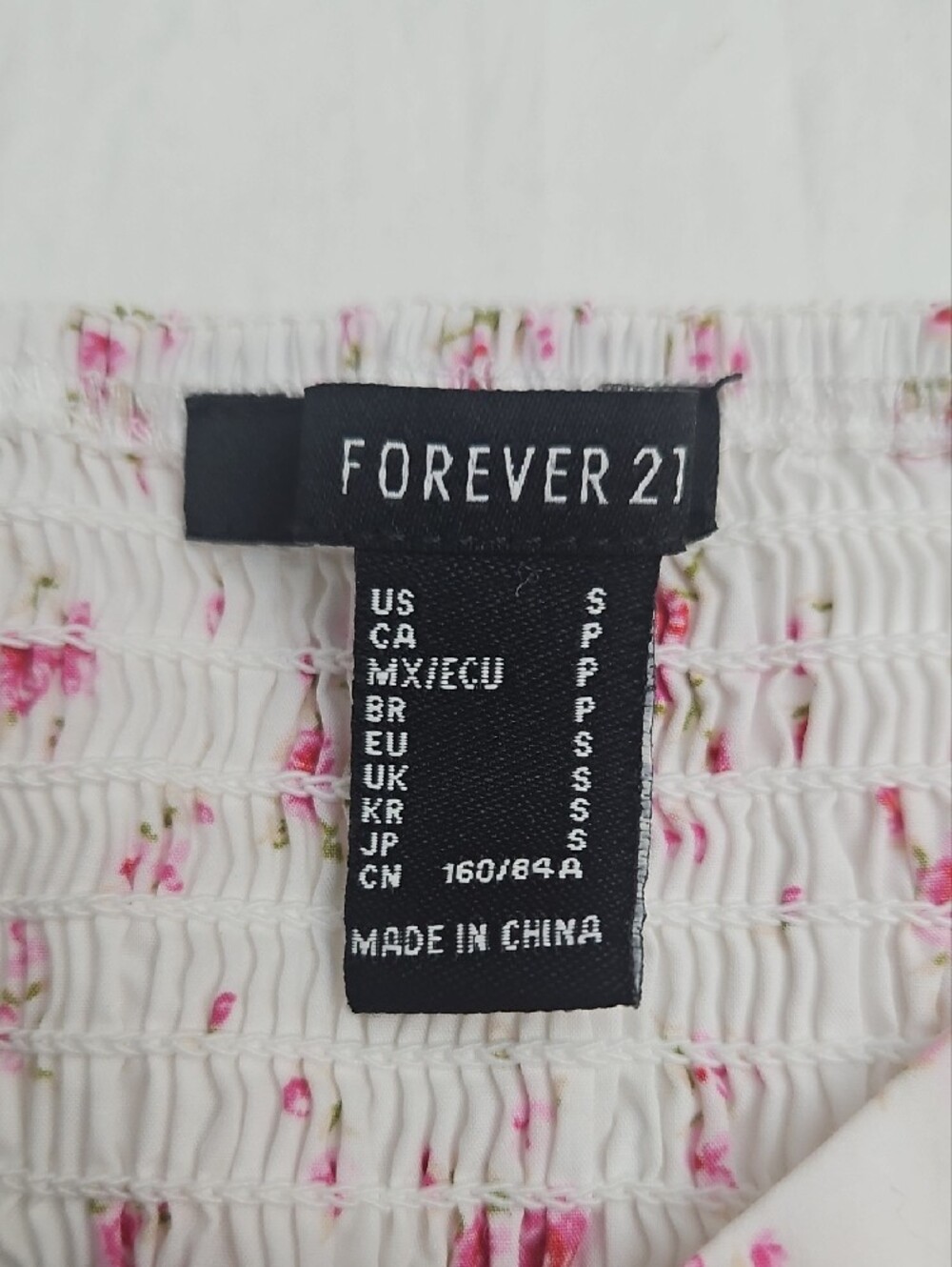 Forever 21 White Dress with Pink Floral Print and Lace-Up Bodice - Picture 6 of 11